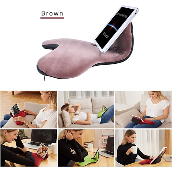 Myk pute for iPad, Multi-Angle for telefon og nettbrett, Knebeskyttelsesholder, Universal iPad-leseholder for nettbrett som gave