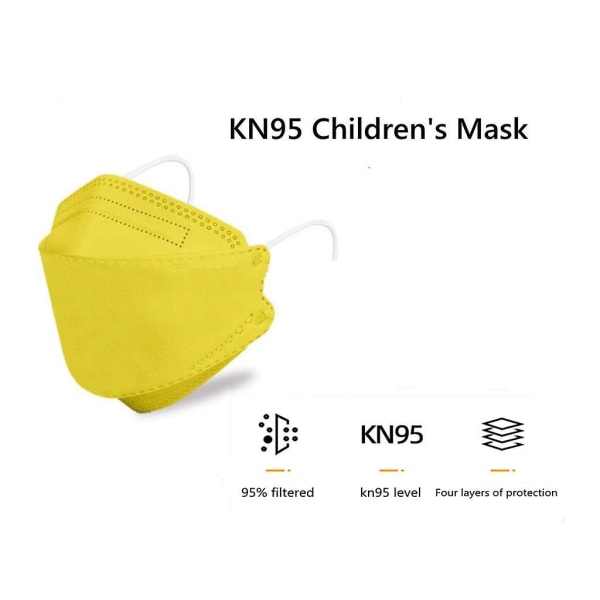 Maske Kf944 lag støvtett fiskemunn pilblad maske yellow