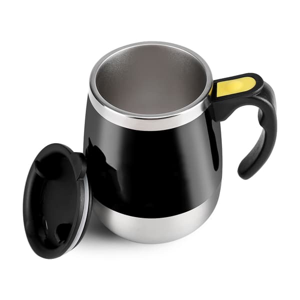 Selvblandende kaffekrus Magnetisk omrøring Rustfrit stål Elektrisk Sort