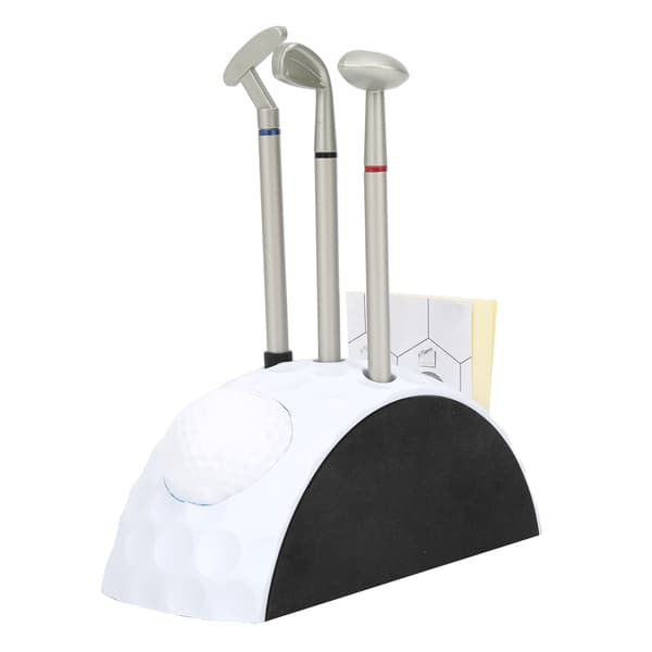 Pöytämallinen golf-putterikynäteline 3 kynällä