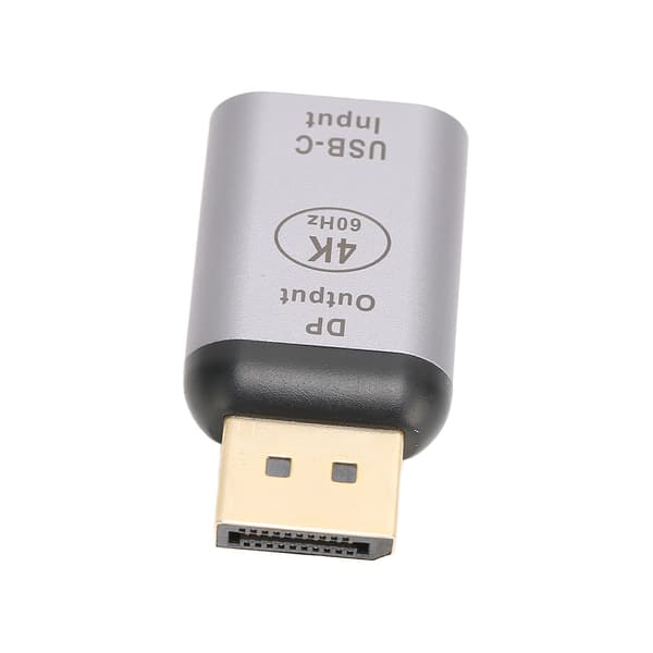 USB C - DisplayPort -sovitin 4K 60 Hz Plug and Play Kompakti Kannettava Windows Android OS X:lle