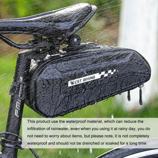 Cykeltaske Ridning Travel Quick Release Let at installere Hard Cover Tasker Reflekterende Strips Vandtæt Utility Riding Tool