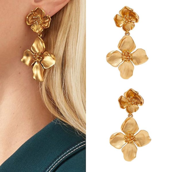 Örhänge Metallic Element Flower Stud Modesmycken Ac7001 C001