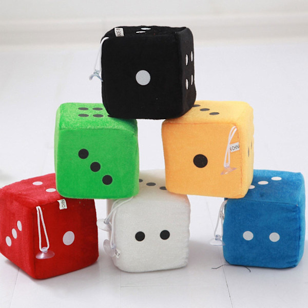 Fyllda leksak tärningar tecknad kreativ rolig färg 6pcs