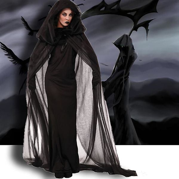 Kvinde heks gotisk kjole Halloween rollespil M