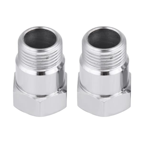 2 stk. 32 mm M18x1,5 O2 Ilt Sensor Forlænger Spacer Adapter Sølv