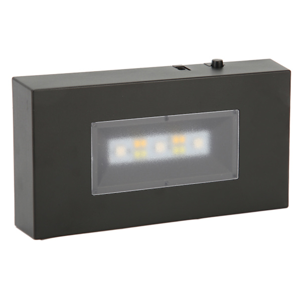 LED-lysstander USB-drevet multimodus blandede farver sort ABS rektangulær lysdisplaybase til glaskasse