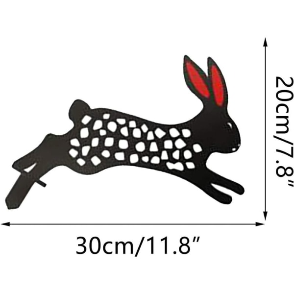 Biter Realistic Rabbit 2021, Rabbit Yard Art Hage Plen Gulvdekorasjon, Dyre Silhouette Hage Metal Stakes, Hollow R