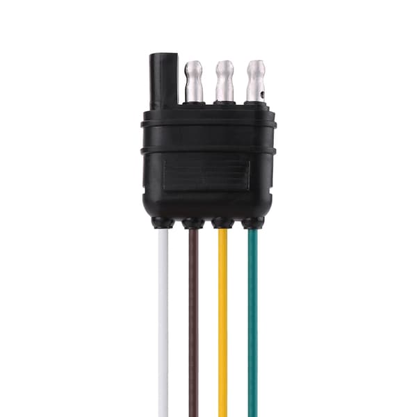 6V til 24V 4-benet fladt trailerstik stik ledningsnet adapter campingvogn trækstang bugsering