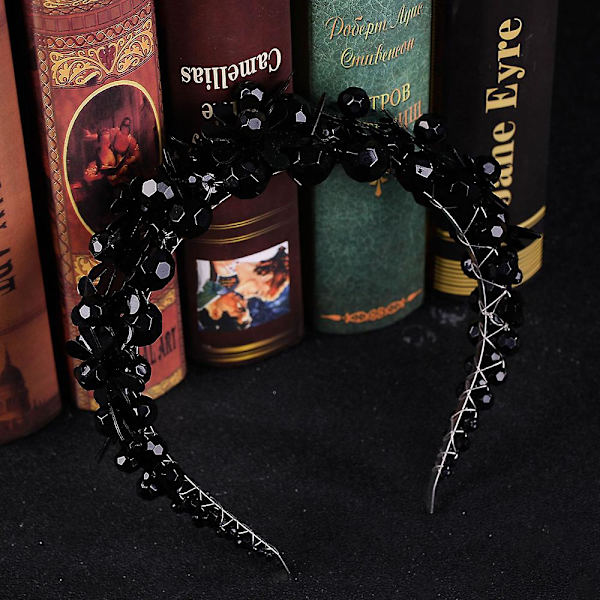 Kristallglas Headpiece Böjbar brudhårbåge med paljetter Dekor Pannband FD1234