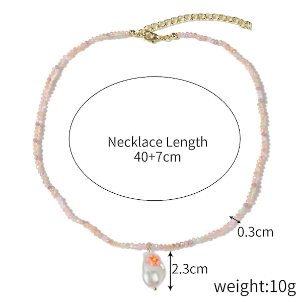 Halskjede Crystal Choker motesmykker B1670 N2205-8