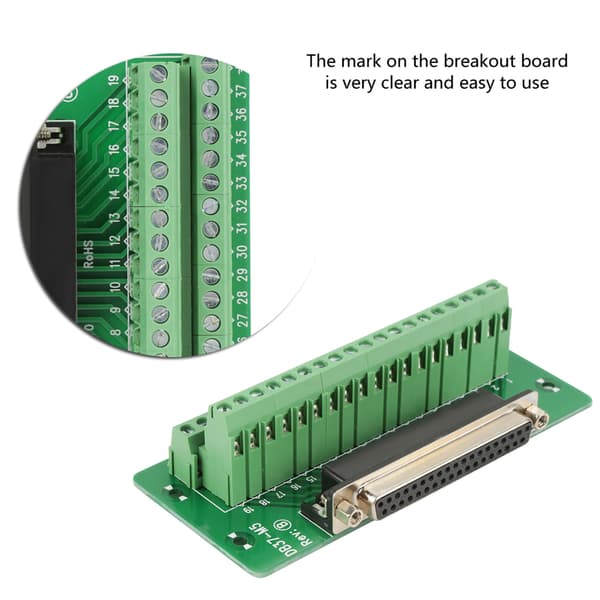 DB37 DIN-skinne monteringsinterface modul hun-stik terminal breakout board