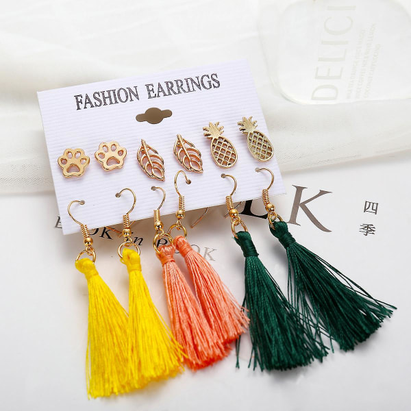 Örhängen Set Tofsar Modesmycken B2353 SJQ023
