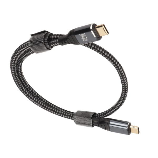 USB C til USB C Kabel 240W PD USB 2.0 480Mbps Han til Han Datakabel 50cm
