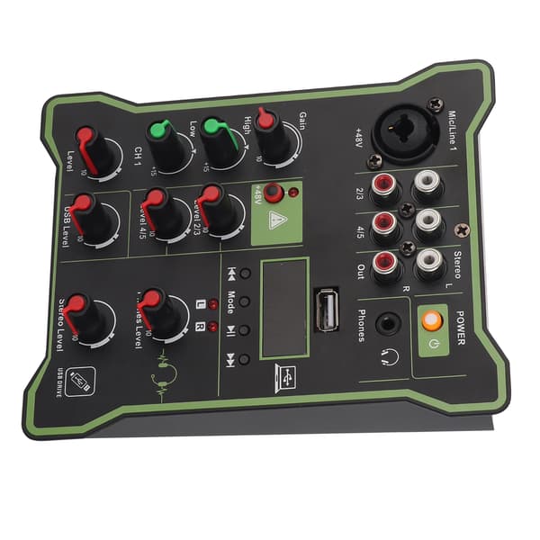 5-kanals Mini Audio Mixer Bluetooth USB Reverb Effekt til Mobiltelefon Tablet Computer