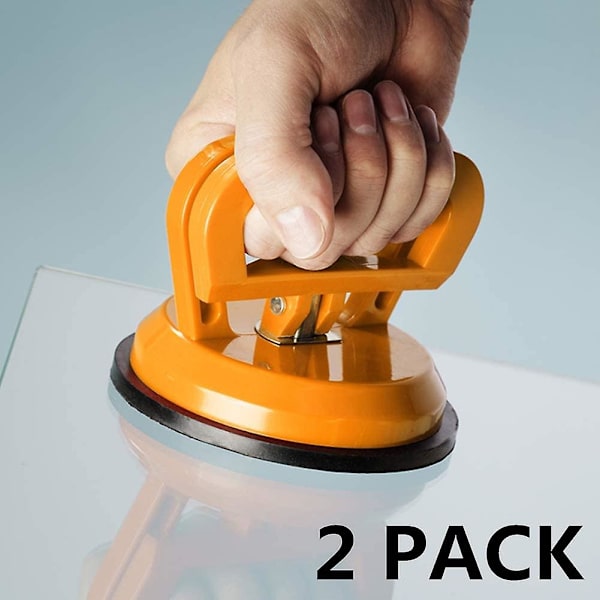 Pack 2 Pack fönsterlyftare med sugkopp, 5 "automatisk drag-, vakuumlyftare för att lyfta glas / kakel / spegel / Gran