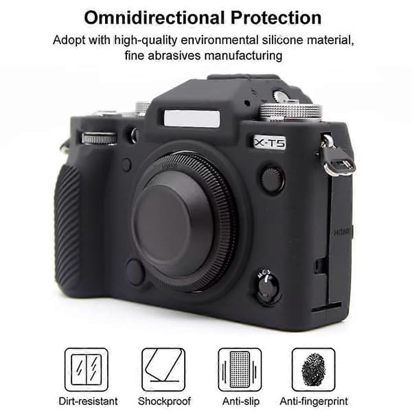 Blødt silikone beskyttelsesetui til FUJIFILM X-T5 Black