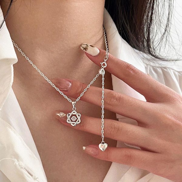 Riipus 925 hopeakorut Star Fashion Jewelry Ac8149