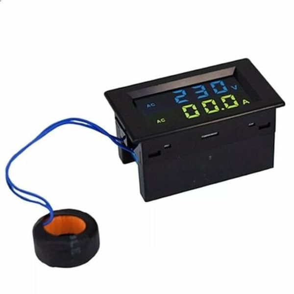 Dobbelt Amperemeter Til Voltmeter Med Liquid Crystal Display, Ac80-500V