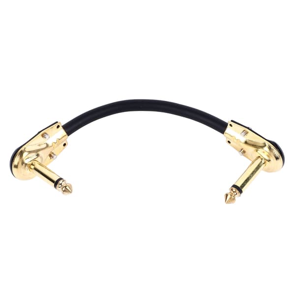 Guld 15cm 5.9in Elektrisk Gitarr Effektpedal Kabel Platt Patch Strömförsörjning Instrumenttillbehör