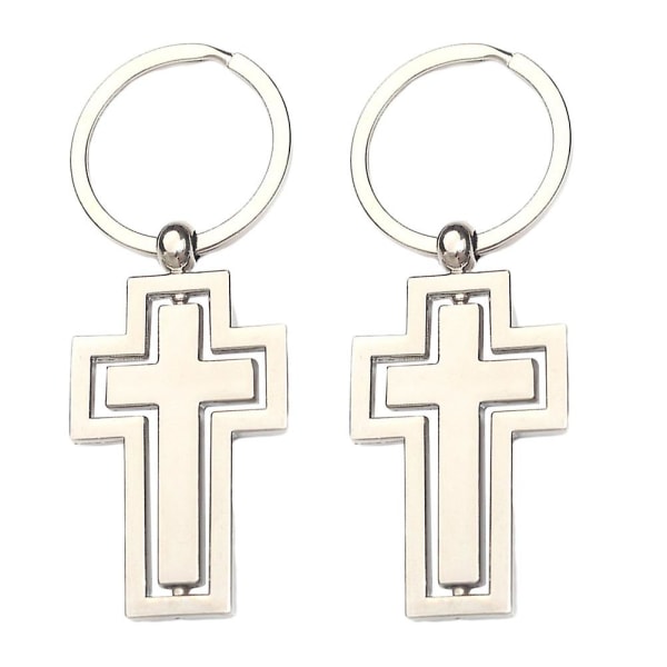 2st Jesus Bag Hänge Nyckelhållare Hänge Krucifix Nyckelring Cross Nyckelring