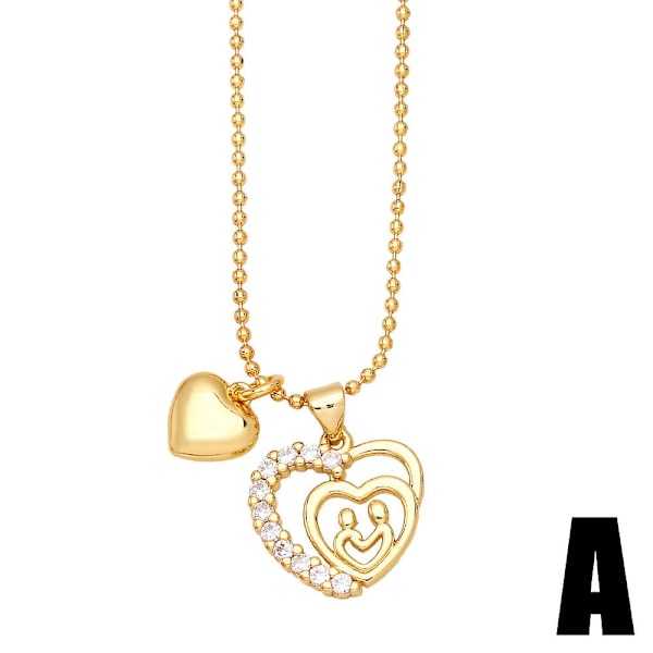 Halsband present till mamma Zircon Heart Stud Modesmycken Ac8366 B