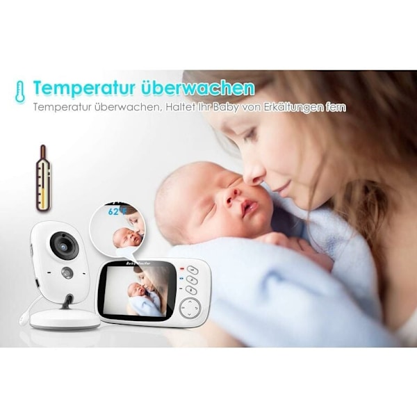 Baby med kamera, videoövervakning Baby Monitor Wireless 3.2 &quot;TFT LCD Digital Dual Audio