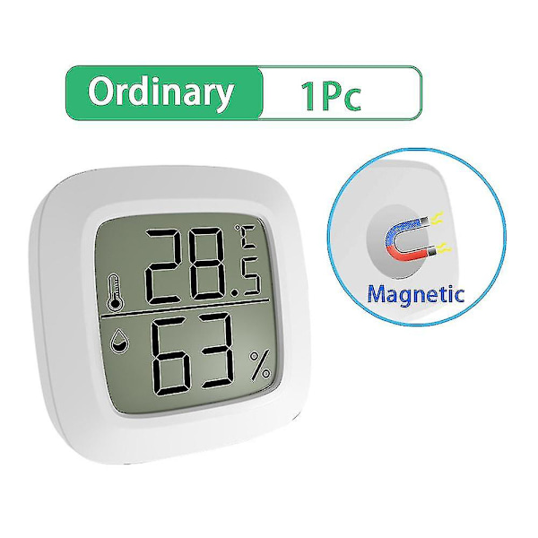Mini indendørs magnetisk termometer LCD digital temperatur fugtighedssensor termometer Hjem Rum Hygrometer Måler Vejrstation 1 Pc Ordinary