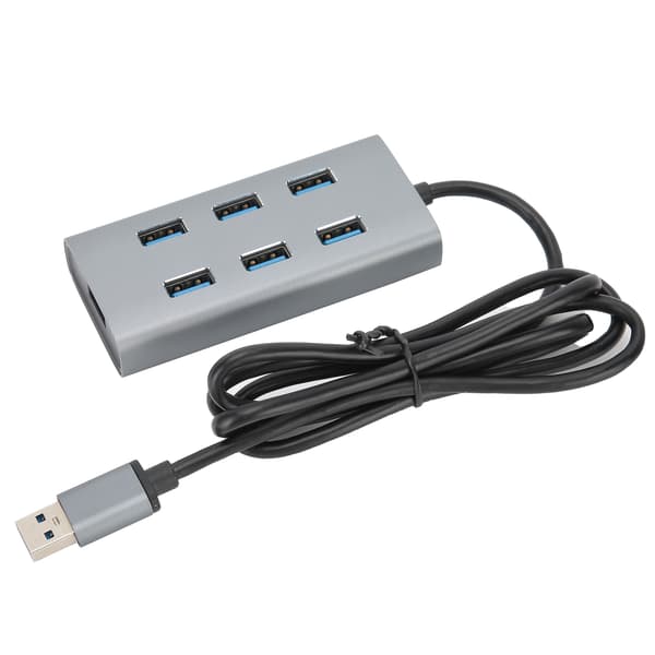 USB 3.0 Hub 7 Porter 5Gbps Aluminiumlegering Bærbar Adapter for PC Laptop