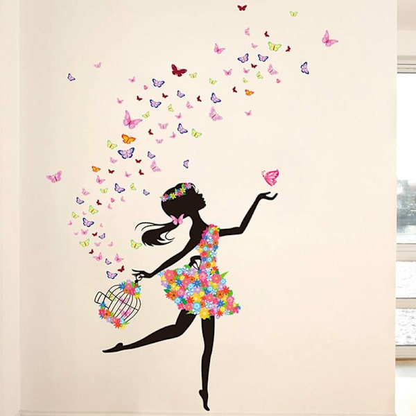 Stue soveværelse wallstickers blomster fe mønster wallstickers (taskepakning 60*90CM),