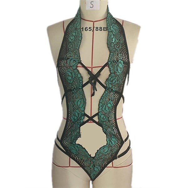 Damblommiga strappy bodysuit G-String Underkläder Nattkläder M