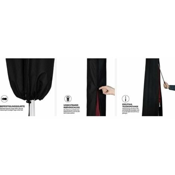 Fribärande cover, Anti-UV/Vindtätt/Vattentätt 420D Oxford Tyg Cover för Offset Pole Paraply (280