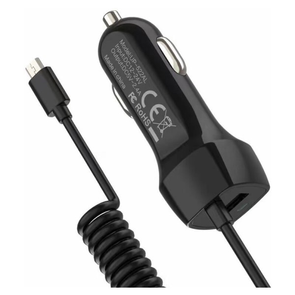Billader og mikro-USB-kabel for Samsung Galaxy S7 S6 Edge A10 A7(2018), Huawei, LG G6, HTC, Motorola
