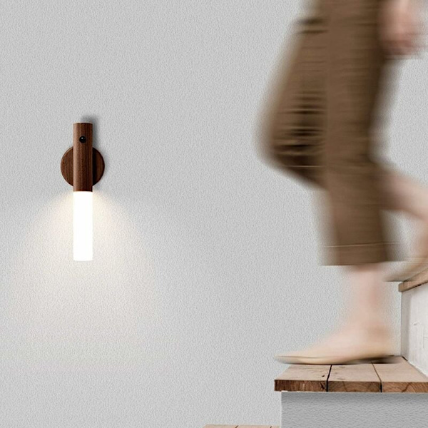 Intelligent Human Body Induction Night Light, Home Charging Induction Lamp - Valnød 1W