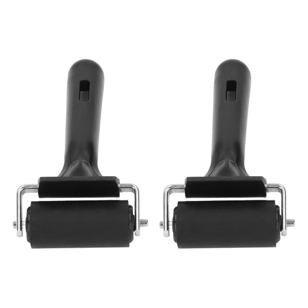 2 stk. 6 cm lengde gummivals for trykking, maling, håndverk og stempling
