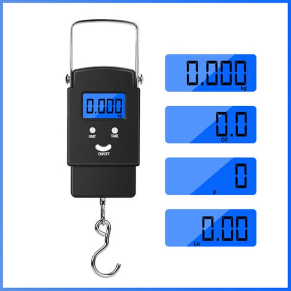 Kotitalouksien kannettava jousielektronivaaka 50kg minimatkatavaravaa'an pikakoukku nimeltä kannettava kannettava vaaka kalastus s
