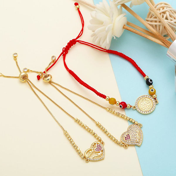 Rannekorulahja äidille Zirkoni Mama Heart Stud Muotikorut Ac8252 A