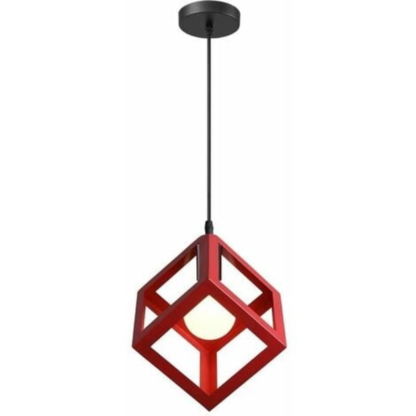 Sett med 2 Moderne hengende lysarmatur Kubeformet lysekrone i geometrisk stil metalltaklampe E27 taklampe for seng
