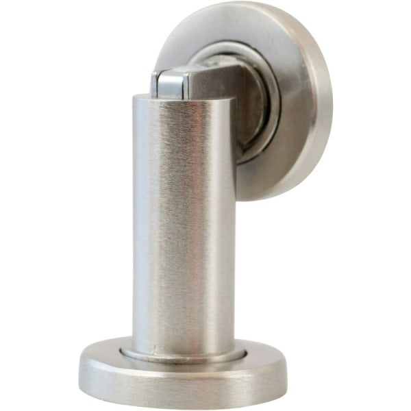 Magnetisk dørstop MS010 i rustfrit stål look Dørstop Materiale til gulv- og vægmontage, ø: 5 cm, h: 8,4 cm