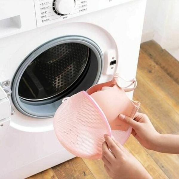 BH Mesh linne för tvättmaskin Återanvändbar väska, resa, förvaring, polyester mesh tvättpåse, med dragkedja, set om 6 (2x bh