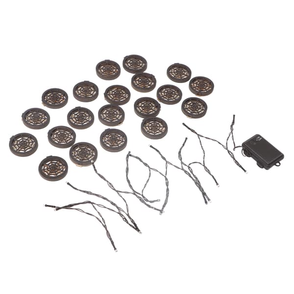 3D Vandtætte Halloween LED Lys String Farverige Edderkoppespind Mønster Dekorationslys