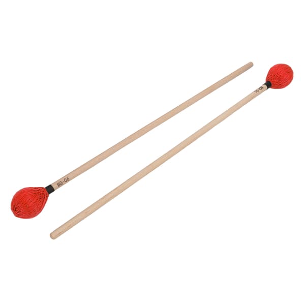 Marimba-køller Medium Hard Garnhode Lønnehåndtak MQ-06 Rød 1 Par