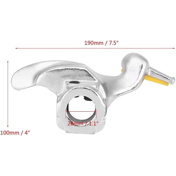 Manuelt dekkskifterverktøy, 28 mm/30 mm dekkskifter Fuglehodemontering og demonteringshode i rustfritt stål (diameter: 28 mm)