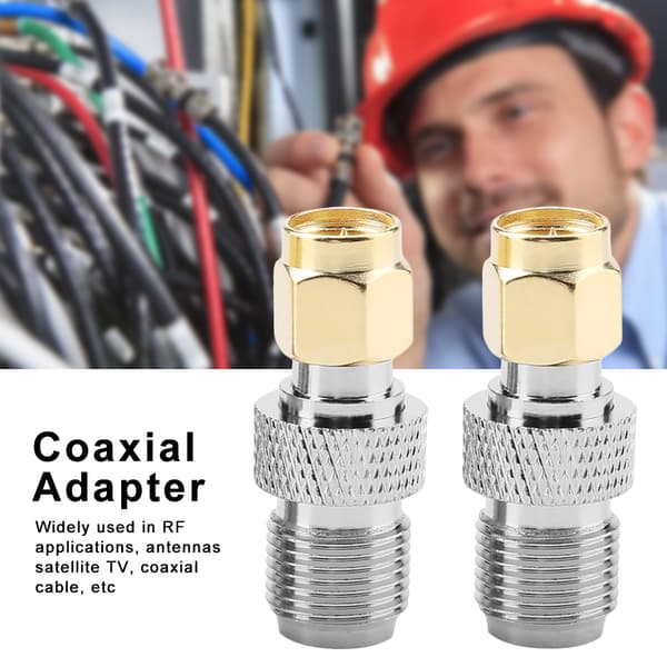 SMA han til F hun RF koaksialadapter (2-pak)