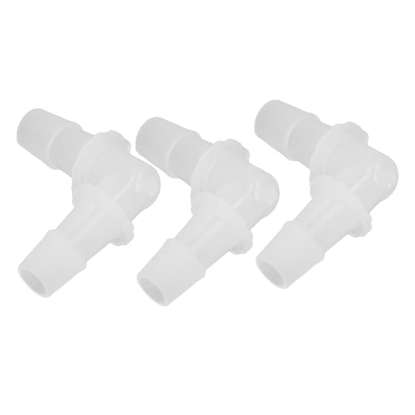 12 st Plastslang Koppling Armbåge Rät Vinkel Lika Diameter Taggrad Splicer Adapter 11.1mm