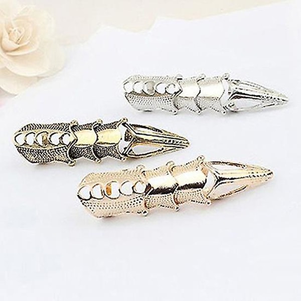 Mænd Kvinder Gothic Punk Joint Knuckle Fuld Finger Claw Ring Statement smykker Silver