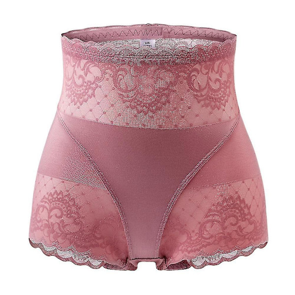 Kvinnor Spets Hög midja Underkläder Trosor Trosor Wine Red XL