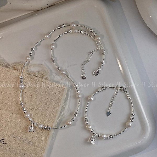 Armbånd Pearl S925 Sølv modesmykker Ac5248 Necklace