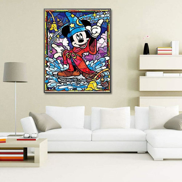 Tee- set -itse 5D diamond painting , aikuiset ja lapset, 30 cm x 40 cm Mikki Hiiri Täystimanttikristalli tekojalokivi kirjonta Art Canvas Ristipisto Koti Wal