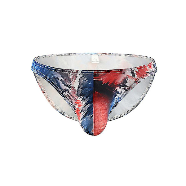 Miesten printed pullistuva pussihousut Mukavat matalat alusvaatteet Pink Blue S